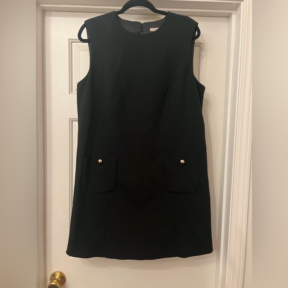 H&M Black Mini Dress with Pocket Detail